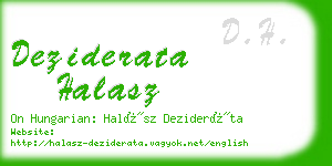 deziderata halasz business card
